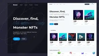 NFT marketplace Landing Page Html-layout using Html, Css (Scss), Js, Gulp