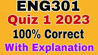 ENG301 Quiz 1 Spring 2023/ Eng301 Quiz 1 Solution 2023/ Eng301 Quiz 1 Solution Spring 2023