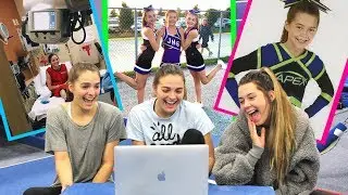 REACTING TO OUR OLD CHEER AND GYMNASTIC PICTURES! | TheCheernastics2