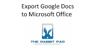 Export File from Google Docs to Microsoft Word