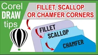 Creating fillet (rounded), scallop and chamfer corners in CorelDraw