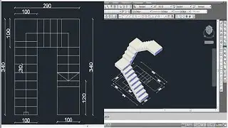 Comment réaliser un  Escalier  à Trois  Volées avec Deux Paliers Intermédiaires sur AutoCAD ?