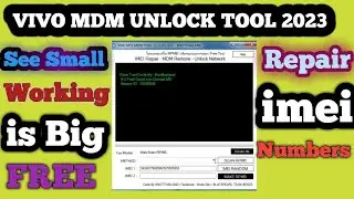 All Vivo android Mobile phone  Repair Null imei or Network Unlock ||  vivo MTK MDM Unlock Tool 2023💖