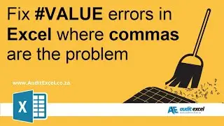 Replace problem commas to fix #VALUE errors in Excel