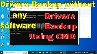 How to Backup And Restore Drivers Using CMD . 2022