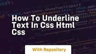 How to underline text in css html css