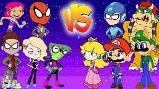 Teen Titans Go! vs. Super Mario Movie characters and friends! Cartoon Character Swap - SETC