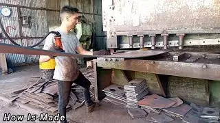 Guillotine Machine , Cutting 1cm Metal sheet / How Is Made