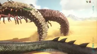 One Lv240 Basilisk VS 2 Death Worms!!/ OFFICIAL SERVER.