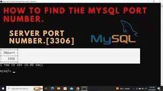 How To Find MySQL Server Port Number ? | Find MySQL Port Number In MySQL Command Line. | In Windows