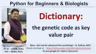 Dictionary - The genetic code as 'Key : Value' pair | Python 14