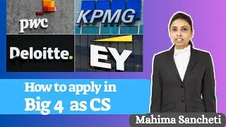 How to join Big 4 as a CS | Opportunities for CS in Big 4 #cs #youtube #icsi