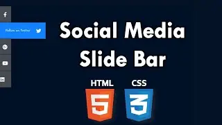 How To Make Social Media Slide bar Using HTML and CSS | Sticky Sidebar For Social Media | Wpshopmart