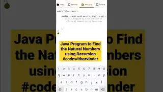 Find the Sum of Natural Numbers using Recursion in java