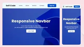 Responsive Navbar  using HTML and CSS  Free source code