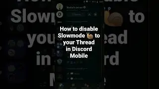 How to disable Slowmode 🐌 to your Thread in Discord Mobile #roduz #discord #disable #slowmode #howto