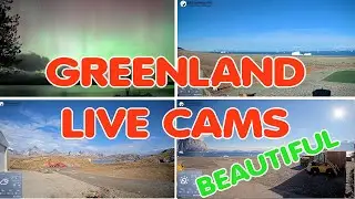 Greenland LIVE Scenic Airport Webcams - Aurora, Icebergs, Relax Music, unique Timelapse