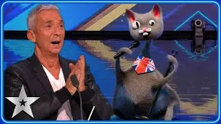 SINGING CAT Noodle has us fee-line good! | Auditions | BGT 2023