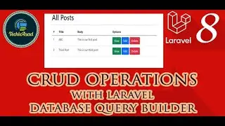 #12 CRUD Operation with Laravel Database Query Builder (Hindi/Urdu)