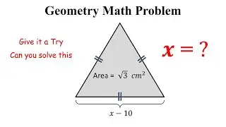 Geometry Math Problem | Can you solve this? | Equilateral Triangle | Simple and Easy Solution