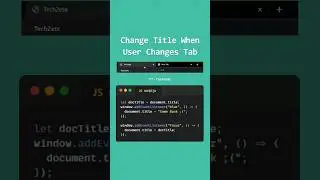 change title on exit ~ Javascript tricks #shorts #javascript #viral #html