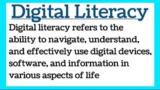 Digital Literacy Essay in English by Smile Please World