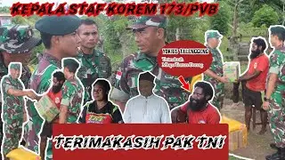 Terimakasih Pak TNI‼️Baksos Bapak Kepala Staf Korem 173/PVB di Daerah Latihan Yonif RK 753/AVT