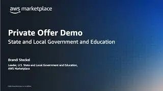 Creating a private partner offer on AWS Marketplace for public sector customers - demo