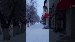 First snow in Atyrau city 2023 | Первый снег в городе Атырау 2023