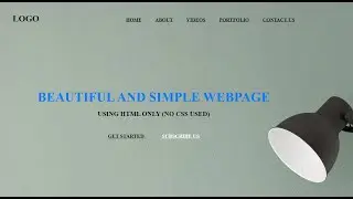 Beautiful And Simple Webpage Using HTML Only (No CSS Used) | HTML TUTORIALS