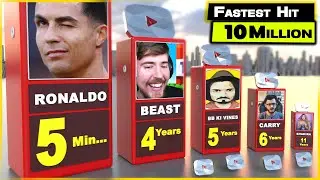 YOUTUBE WORLD RECORD ► Fastest Hit 10 Million Subscribers | UR · Cristiano