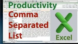 Convert Data in Column or Rows into Comma Separated List in Microsoft Excel