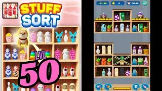 🏅 Stuff Sort - Sorting Master 🍒🥤🪆 LEVEL 50 🍄🧃🧸 Gameplay Walkthrough