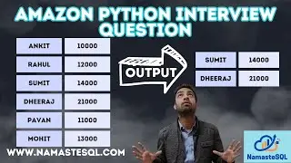 Amazon Python Interview Question for a Data Engineer L4 Position | Python For Data Analytics