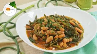 Чесночные Стрелки с Фасолью в Томатном Соусе — Ну Очень Вкусно...