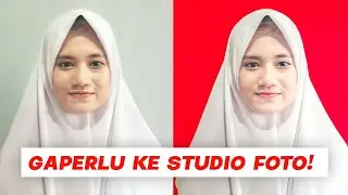 Cara edit foto ganti background merah/biru | Cuma pake HP!