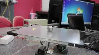 Balancer - plate balancing a ball with PID controller, resistive panel and servos, arduino