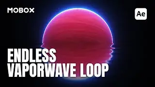 Endless Vaporwave Sun Animation Loop - After Effects Tutorial