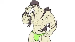 Muscle Growth Animation , body transformation
