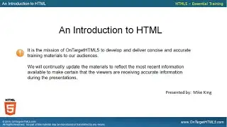 003 - A History of HTML / HTML5