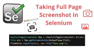 How to get Screenshot of full webpage using Selenium ?  || Interview Question