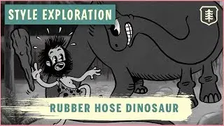 Rubber Hose Cartoon DINOSAUR - Style Challenge!