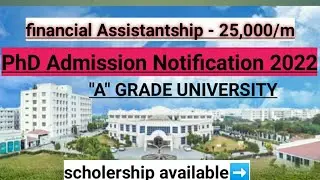 PhD Admission Notification 2022// top university// even semester 2021-22//