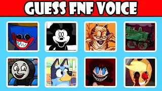 Guess FNF Character by VOICE | Friday Night Funkin | Mickey, Gorefield, Railway Funkin