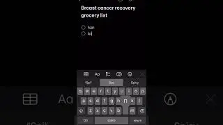Breast Cancer Grocery List!