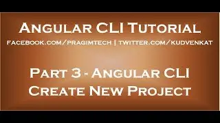 Angular CLI Create new project