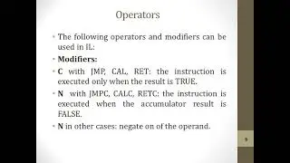 Lecture 9. IL language / PLC basics