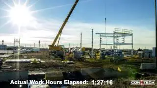 ConX Pipe Rack Module Assembly, Alberta, 4/9/14 - Time Lapse