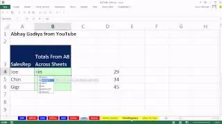 Excel Magic Trick 1094: Wildcards for Sheet References and INDIRECT function