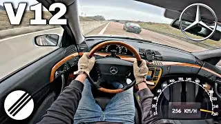 Mercedes-Benz S600 L V12 W220 TOP SPEED DRIVE ON GERMAN AUTOBAHN 🏎